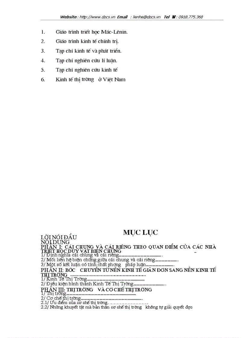 image for page Quan hệ giữa cái chung cái riêng sự vận dụng nó vào xây dựng nền KTTT ở nước ta