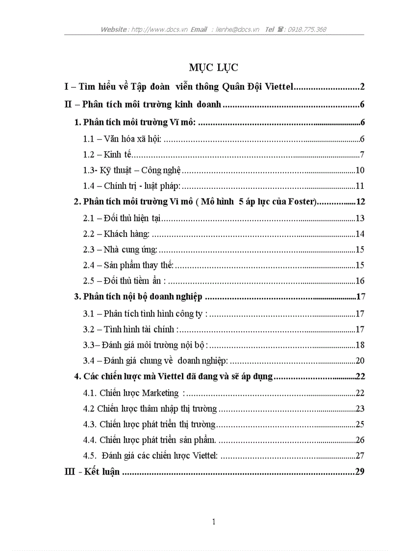 image for page Môi trường kinh doanh của tập đoàn viễn thông Quân Đội Viettel