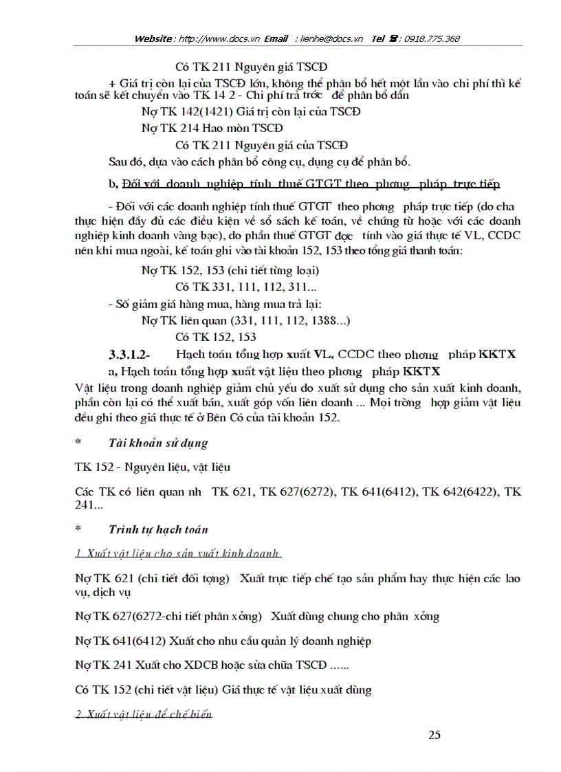 image for page Hạch toán vật liệu và công cụ dụng cụ với việc nâng cao hiệu quả sử dụng vốn lưu động tại Công ty In Công đoàn Việt Nam