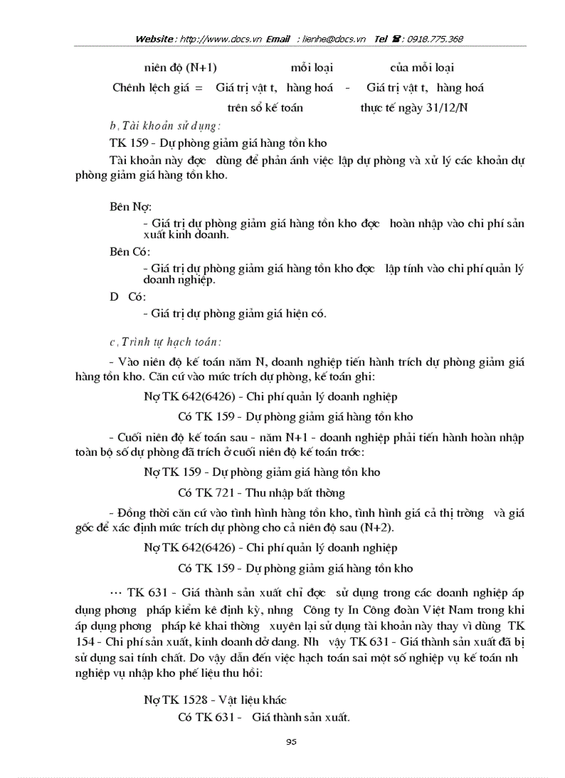 image for page Hạch toán vật liệu và công cụ dụng cụ với việc nâng cao hiệu quả sử dụng vốn lưu động tại Công ty In Công đoàn Việt Nam