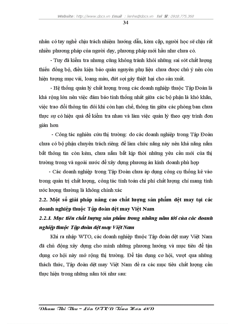 image for page Thực trạng chất lượng sản phẩm dệt may của các doanh nghiệp trong Tập đoàn Dệt May Việt Nam