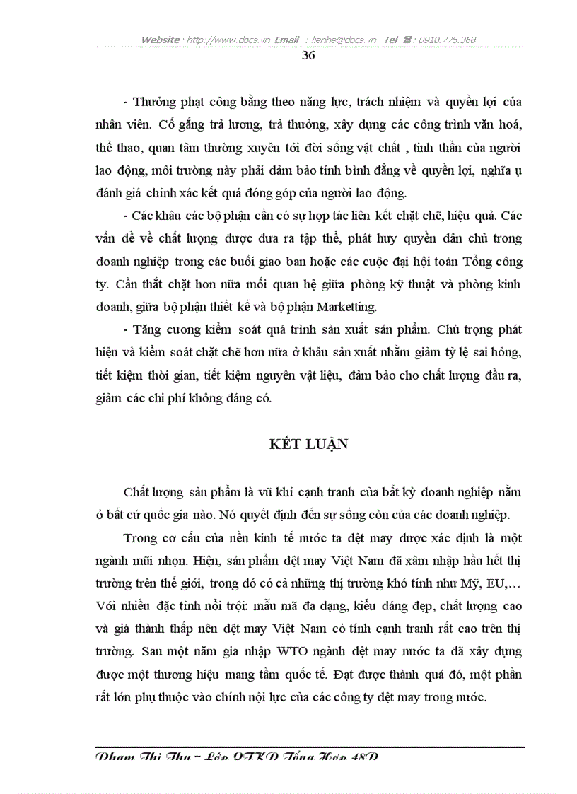 image for page Thực trạng chất lượng sản phẩm dệt may của các doanh nghiệp trong Tập đoàn Dệt May Việt Nam