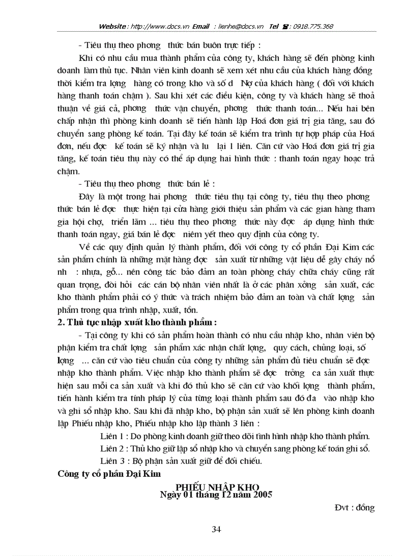 image for page Phân tích tình hình tổ chức công tác hạch toán tại Công ty cổ phần Đại Kim