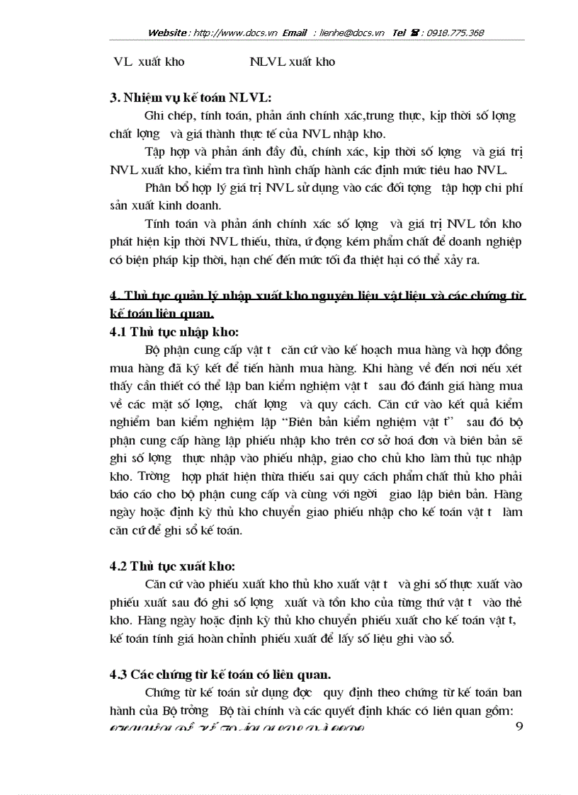 image for page Kế toán nguyên liệu vật liệu công ty cổ phần VPP Cửu Long