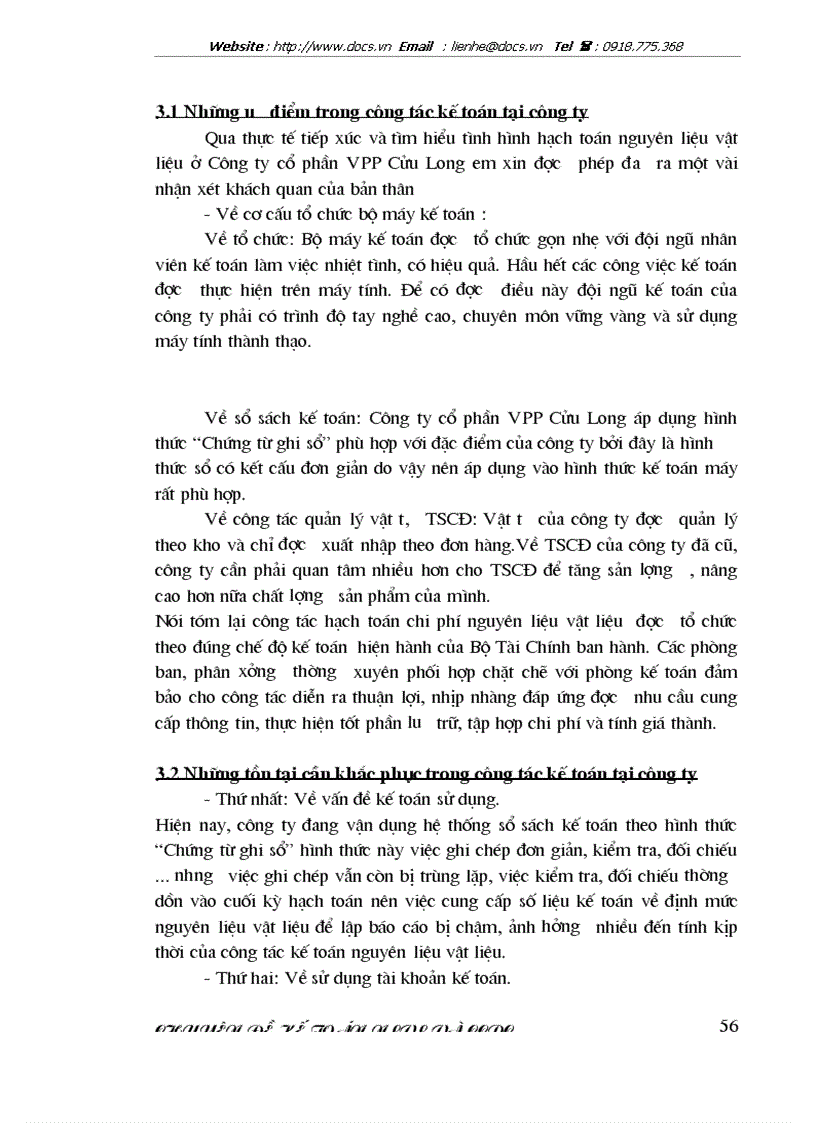 image for page Kế toán nguyên liệu vật liệu công ty cổ phần VPP Cửu Long