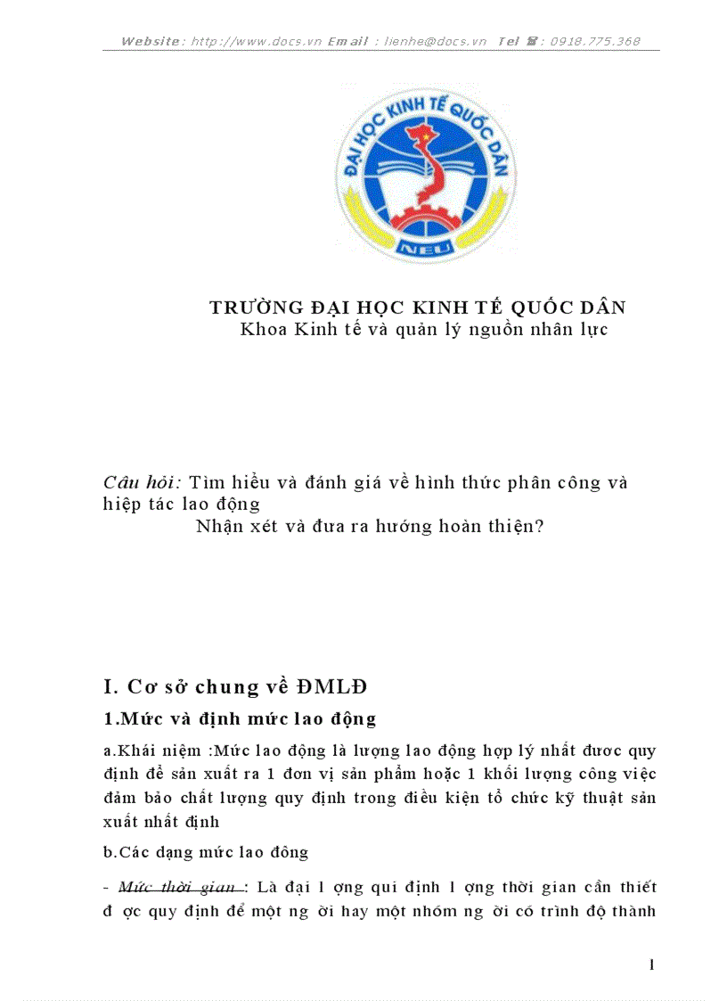 image for page Tìm hiểu và đánh giá về hình thức phân công và hiệp tác lao động Nhận xét và đưa ra hướng hoàn thiện