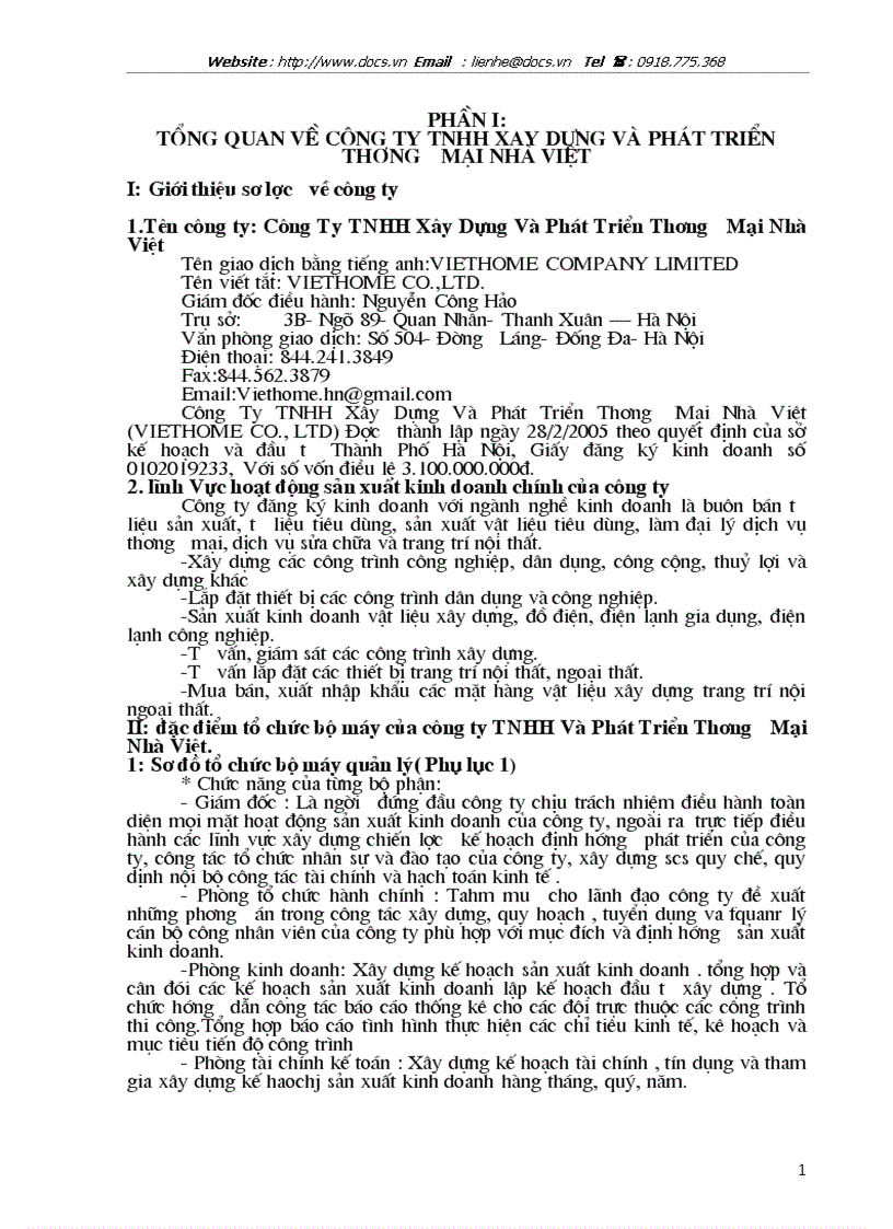 image for page Tình Hình Tổ chức bộ máy kế toán và tổ chức công tác kế toán Công Ty TNHH Xây Dựng Và Phát Triển Thương Mại Nhà Việt