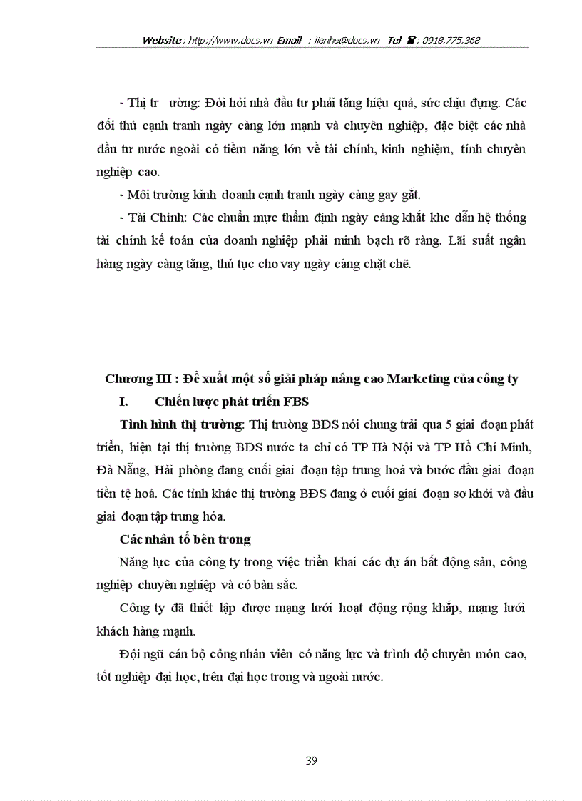 image for page Thực trạng Marketing và một số giải pháp nâng cao chính sách Marketing của công ty CPTM và PTDN FBS