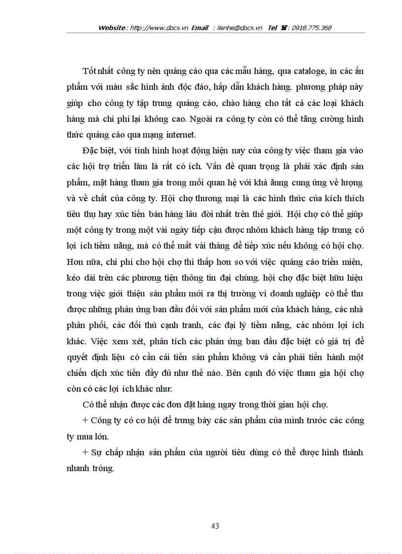 image for page Thực trạng Marketing và một số giải pháp nâng cao chính sách Marketing của công ty CPTM và PTDN FBS