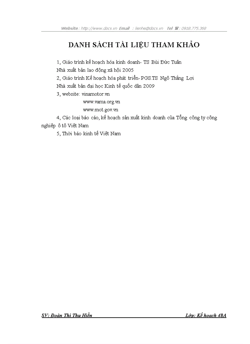 image for page Hoàn thiện công tác lập và thực hiện kế hoạch sản xuất kinh doanh tại tổng công ty công nghiệp ô tô Việt Nam