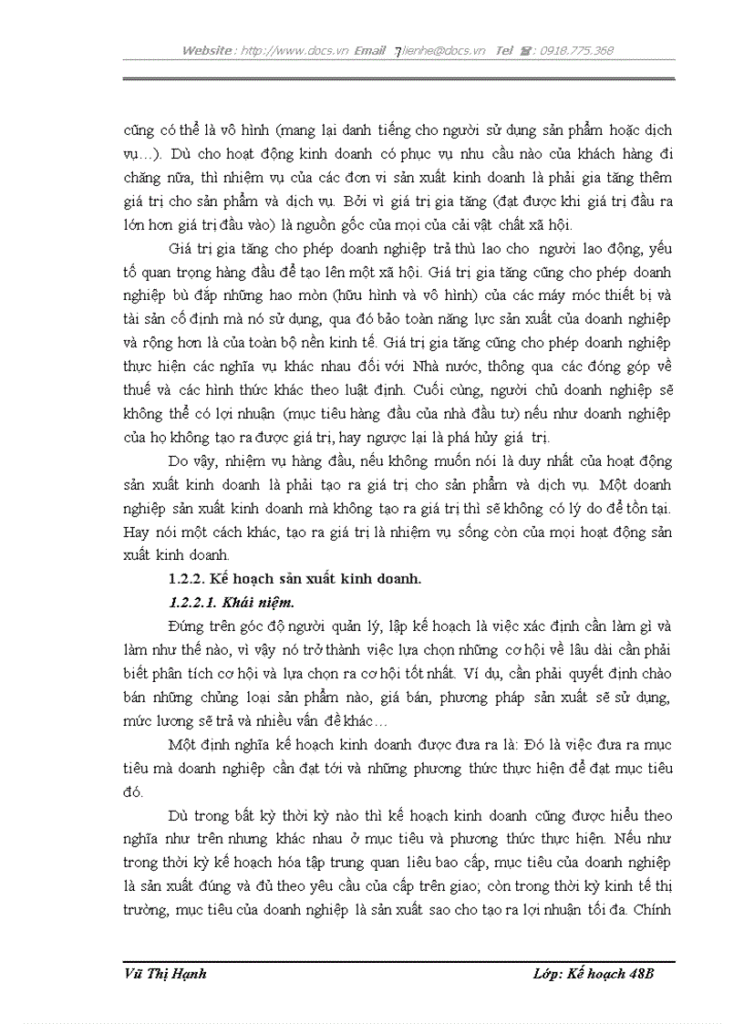image for page Hoàn thiện công tác kế hoạch hóa sản xuất kinh doanh tại Công ty cổ phần công trình đường thủy Vinawaco