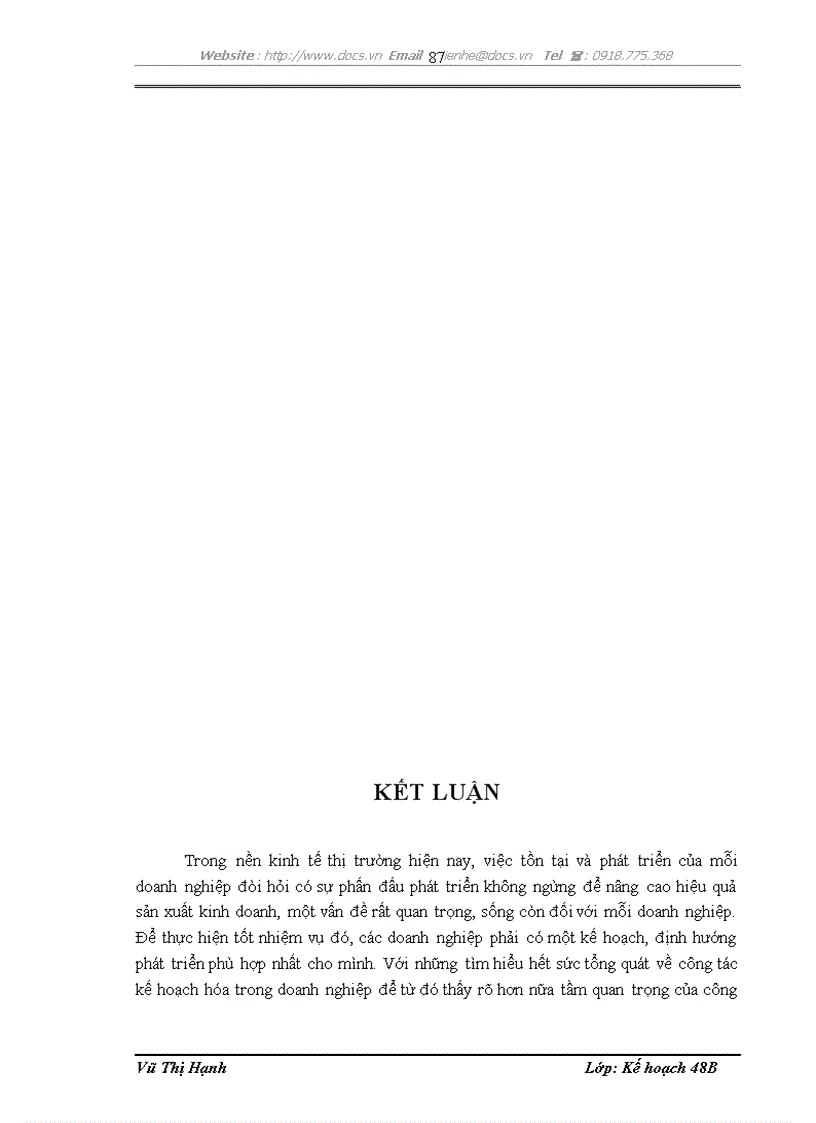 image for page Hoàn thiện công tác kế hoạch hóa sản xuất kinh doanh tại Công ty cổ phần công trình đường thủy Vinawaco