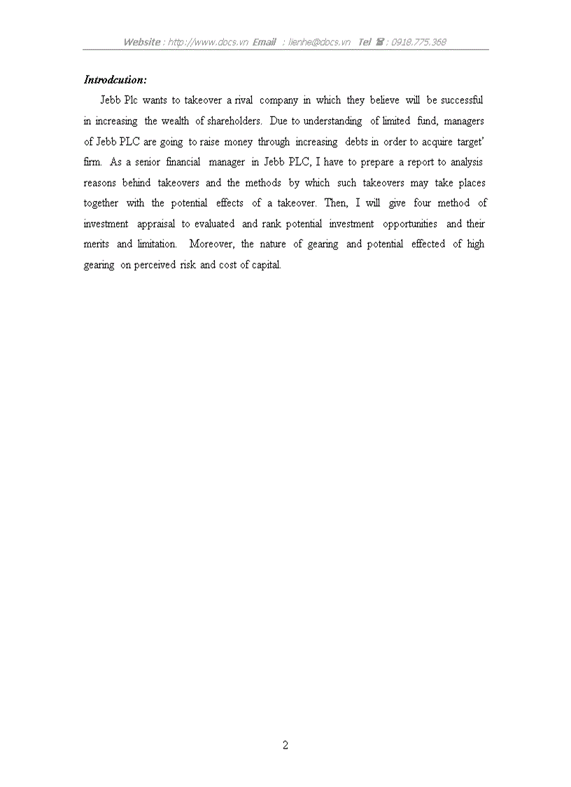 image for page Jebb company Increasing the wealth of shareholders