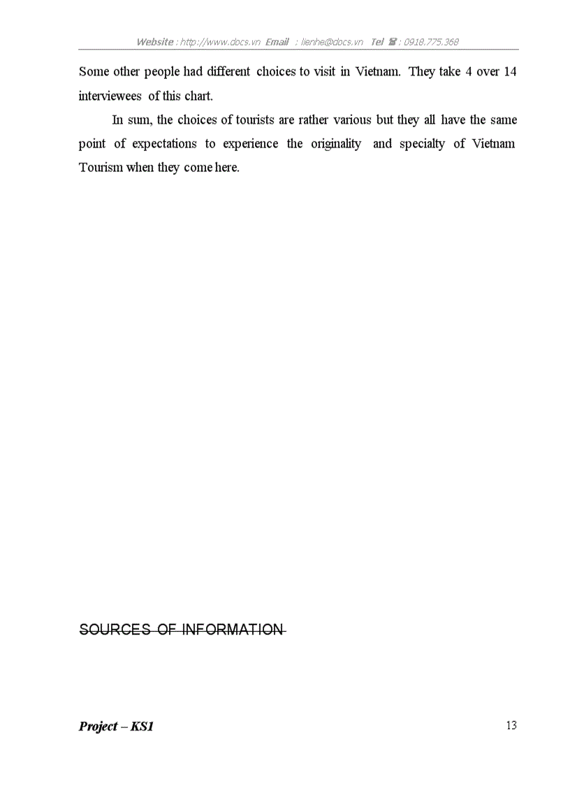 image for page Interview report about tourists