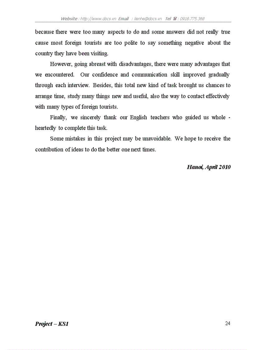 image for page Interview report about tourists