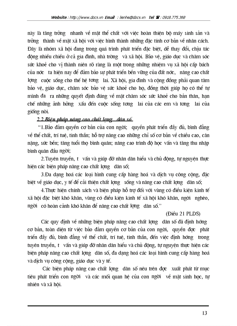 image for page Chất lượng dân số VN