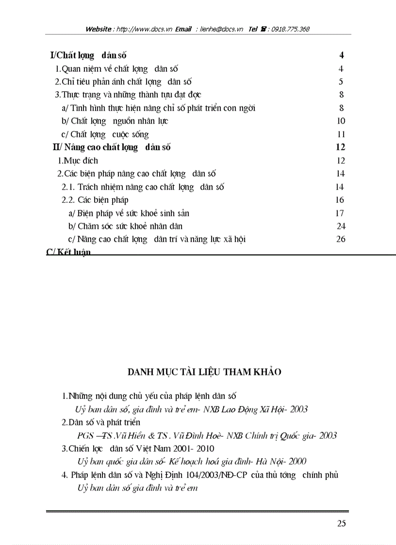 image for page Chất lượng dân số VN