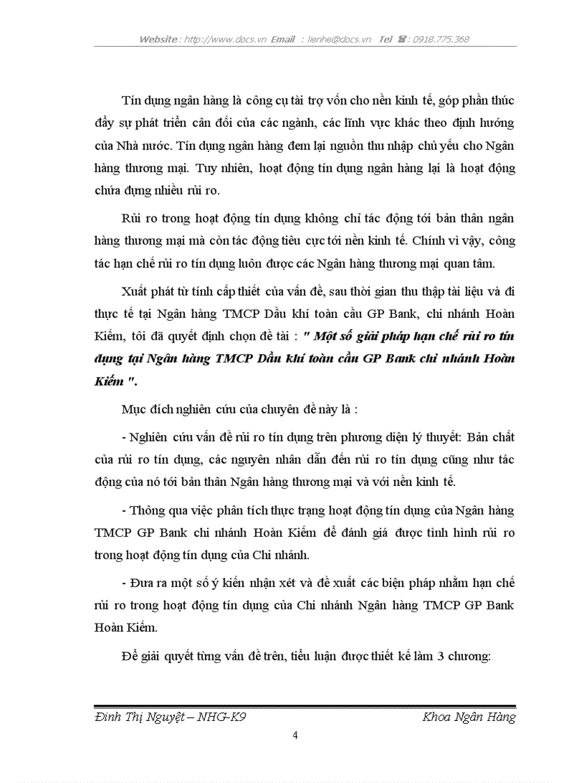 image for page Một số giải pháp hạn chế rủi ro tín dụng tại Ngân hàng TMCP Dầu khí toàn cầu GP Bank chi nhánh Hoàn Kiếm