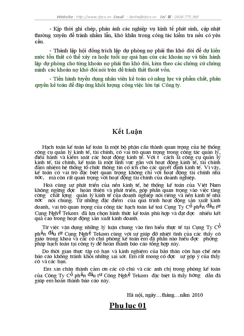 image for page Tổ chức bộ máy kế toán và tổ chức công tác kế toán tại Công ty CP đầu tư Công Nghệ Tekom