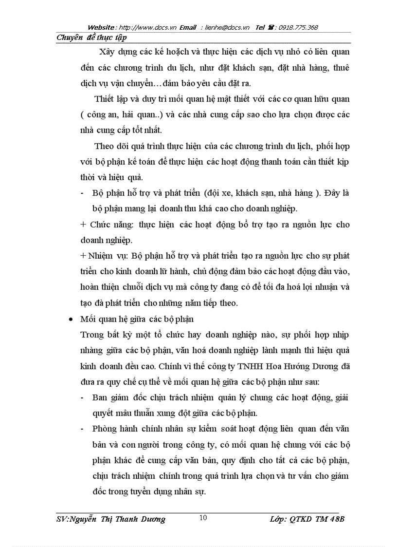 image for page Nâng cao hiệu quả kinh doanh lữ hành của công ty TNHH du lịch Hoa Hướng Dương