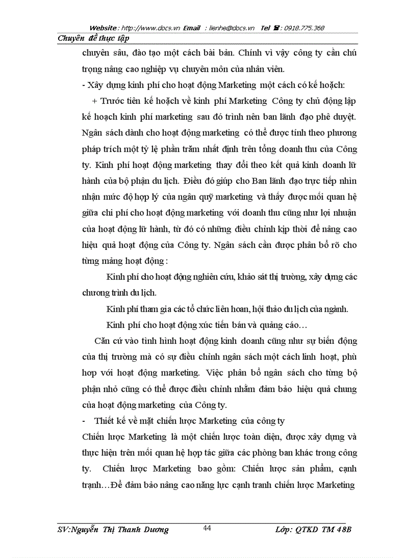 image for page Nâng cao hiệu quả kinh doanh lữ hành của công ty TNHH du lịch Hoa Hướng Dương