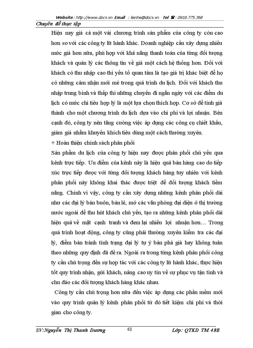 image for page Nâng cao hiệu quả kinh doanh lữ hành của công ty TNHH du lịch Hoa Hướng Dương