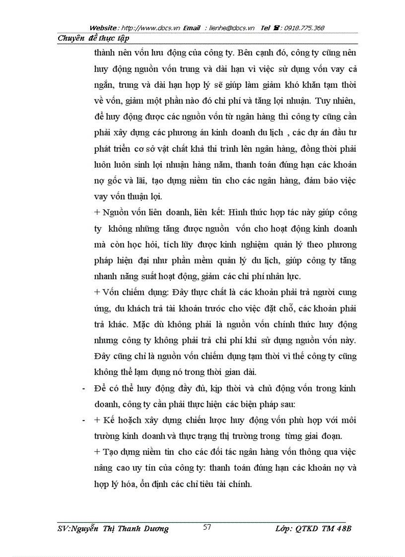 image for page Nâng cao hiệu quả kinh doanh lữ hành của công ty TNHH du lịch Hoa Hướng Dương