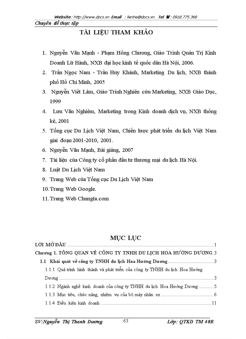image for page Nâng cao hiệu quả kinh doanh lữ hành của công ty TNHH du lịch Hoa Hướng Dương