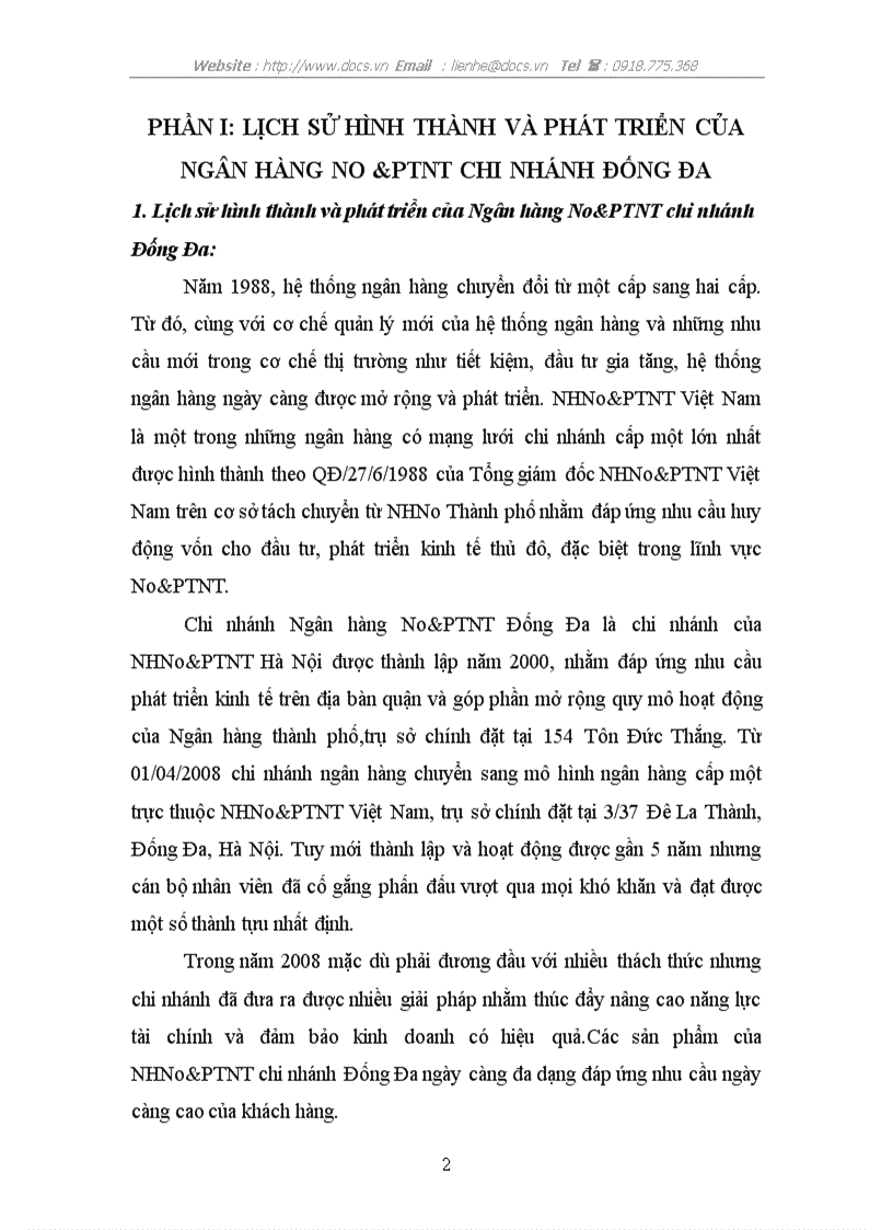 image for page Khái quát tình hình chung của chi nhánh ngân hàng nông nghiệp và phát triển nông thôn chi nhánh Đống Đa