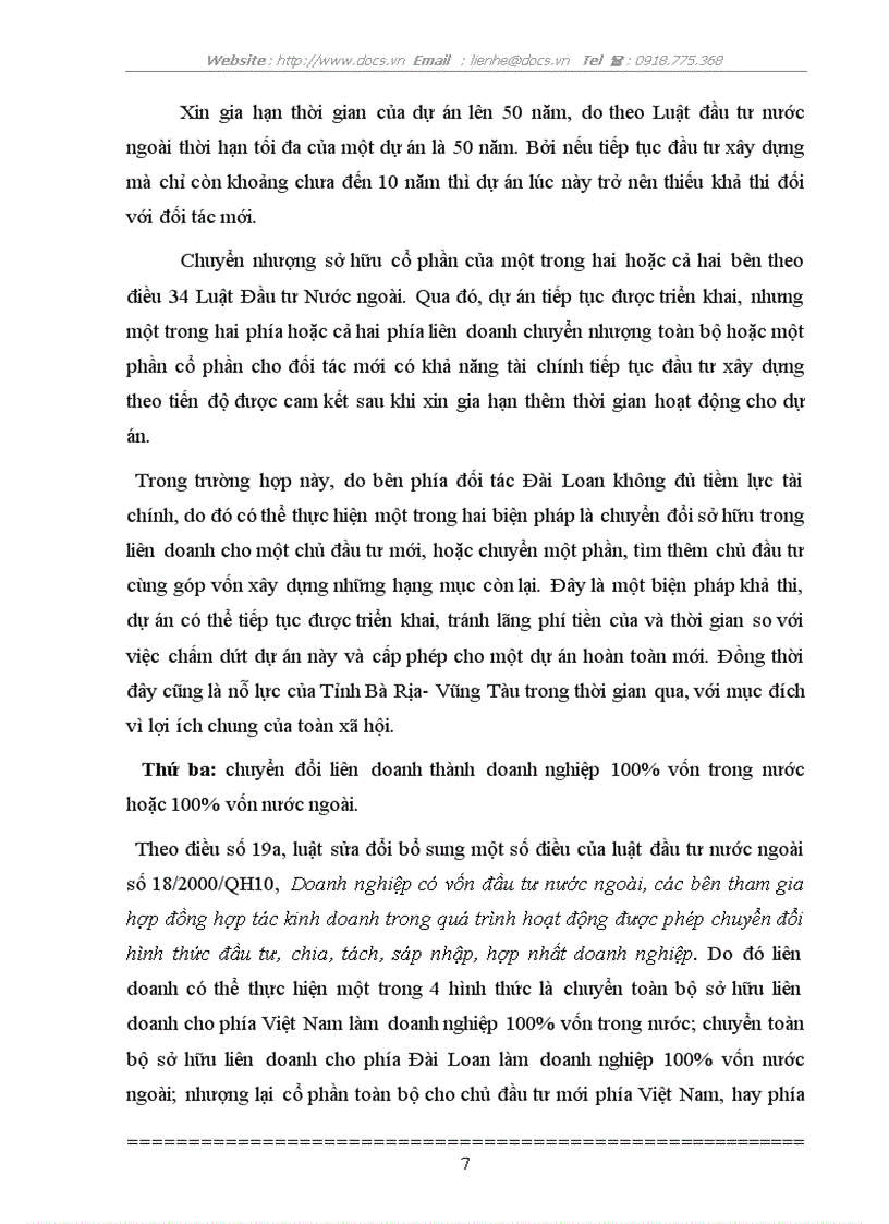 image for page Tình huống quá trình triển khai thực hiện dự án FDI dự án liên doanh Vũng Tàu Paradise