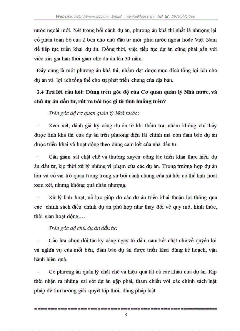 image for page Tình huống quá trình triển khai thực hiện dự án FDI dự án liên doanh Vũng Tàu Paradise