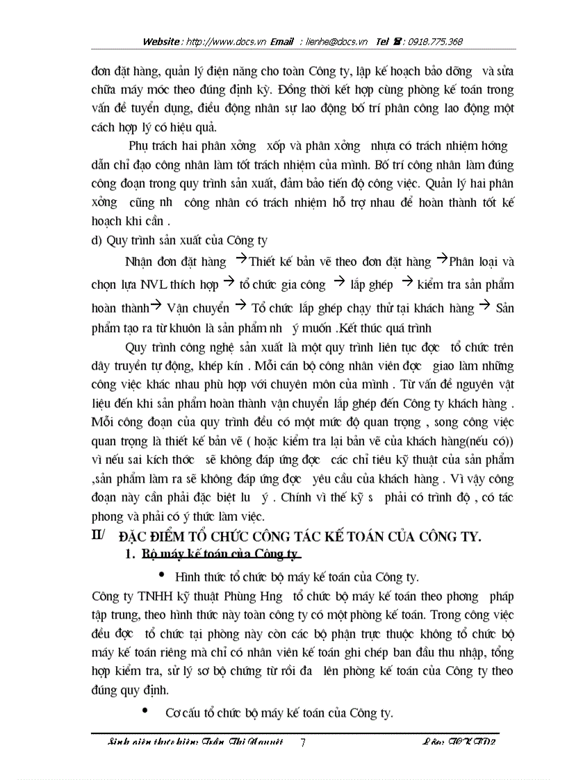 image for page Báo cáo thực tập tại Công ty TNHH kỹ thuật Phùng Hưng