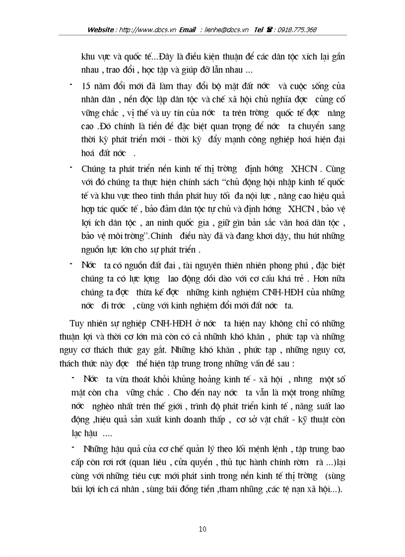 image for page Vận dụng quan điểm toàn diện trong vấn đề thực hiện công cuộc CNH HĐH ở VN hiện nay