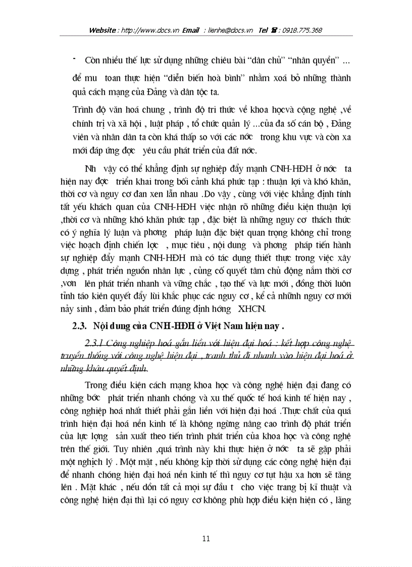 image for page Vận dụng quan điểm toàn diện trong vấn đề thực hiện công cuộc CNH HĐH ở VN hiện nay