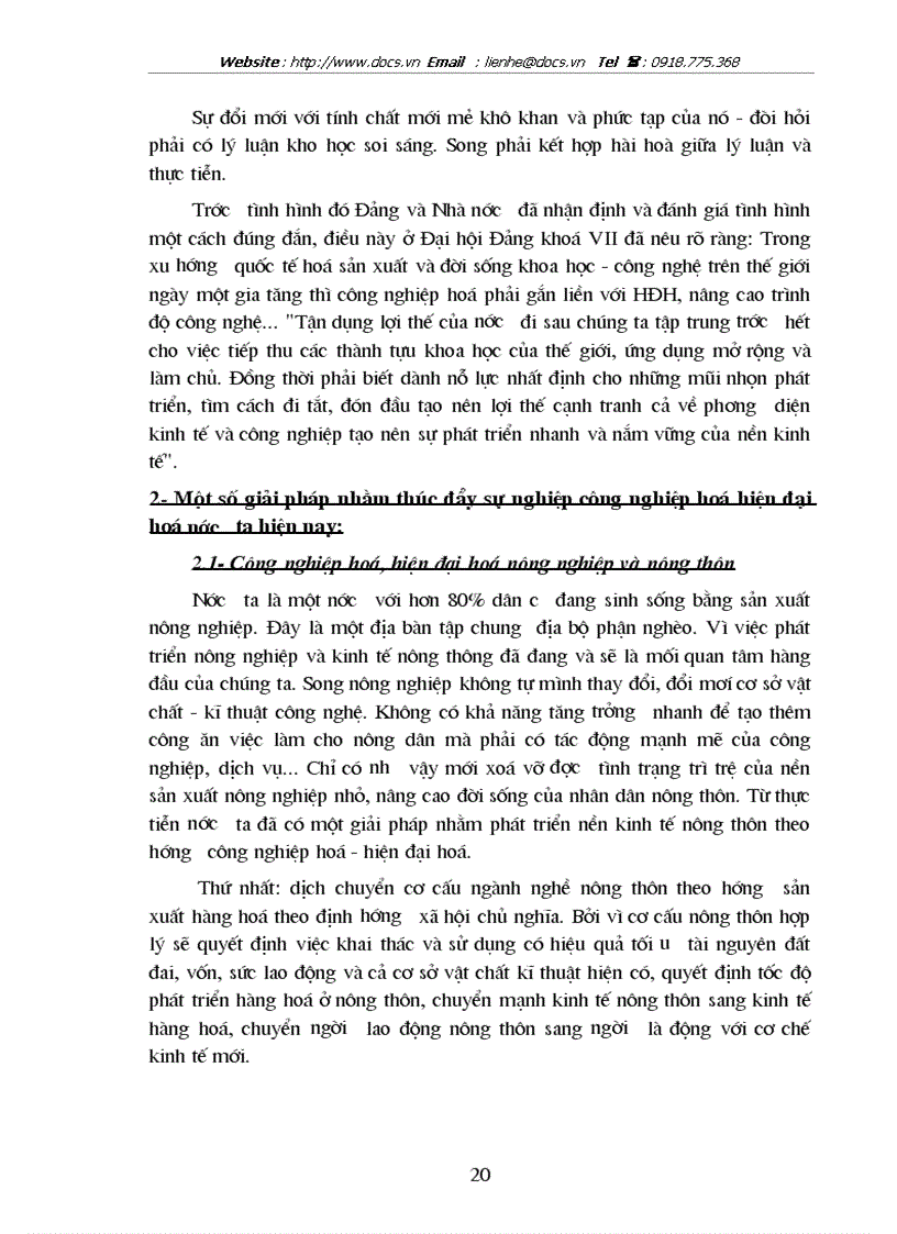 image for page Vận dụng quy luật về sự phù hợp của LLSX với trình độ phát triển của QHSX vào sự nghiệp CNH HĐH ở VN