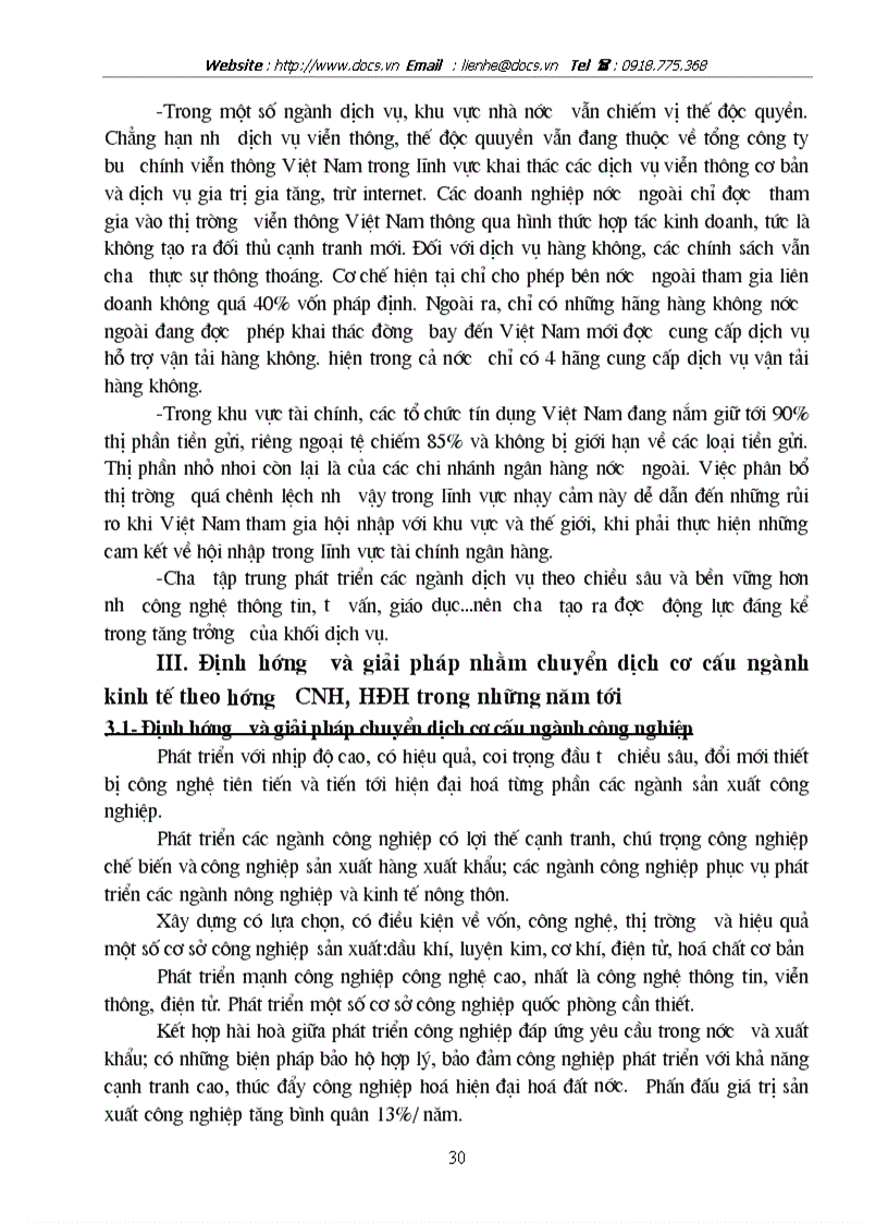 image for page Chuyển dịch cơ cấu kinh tế theo hướng CNH HĐH ở VN