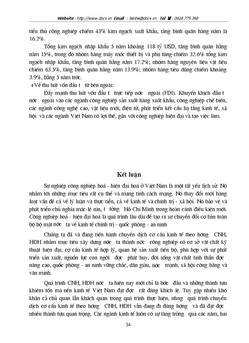 image for page Chuyển dịch cơ cấu kinh tế theo hướng CNH HĐH ở VN