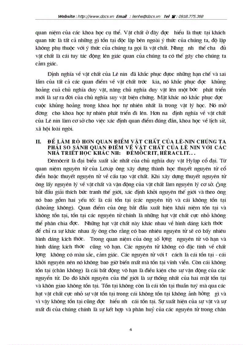 image for page So sánh quan điểm vật chất của Lênin với những quan điểm vật chất của các nhà triết học khác