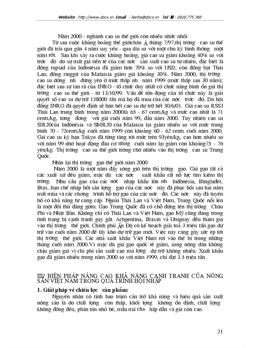 image for page Biện pháp nâng cao khả năng cạnh tranh của nông sản VN trong quá trình hội nhập