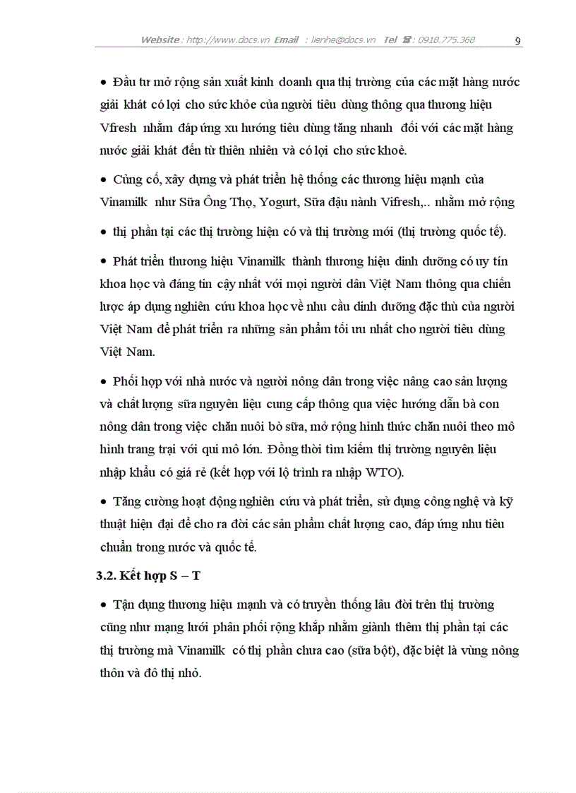 image for page Sử dụng phân tích SWOT để phân tích Công ty cổ phần sữa Việt Nam Vinamilk và đề xuất chiến lược kinh doanh phù hợp