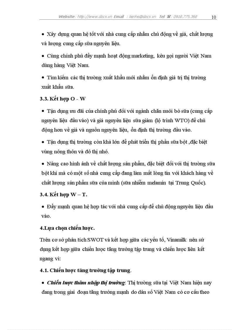 image for page Sử dụng phân tích SWOT để phân tích Công ty cổ phần sữa Việt Nam Vinamilk và đề xuất chiến lược kinh doanh phù hợp