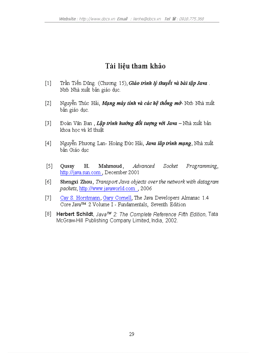 image for page Lập trình Java trên mạng