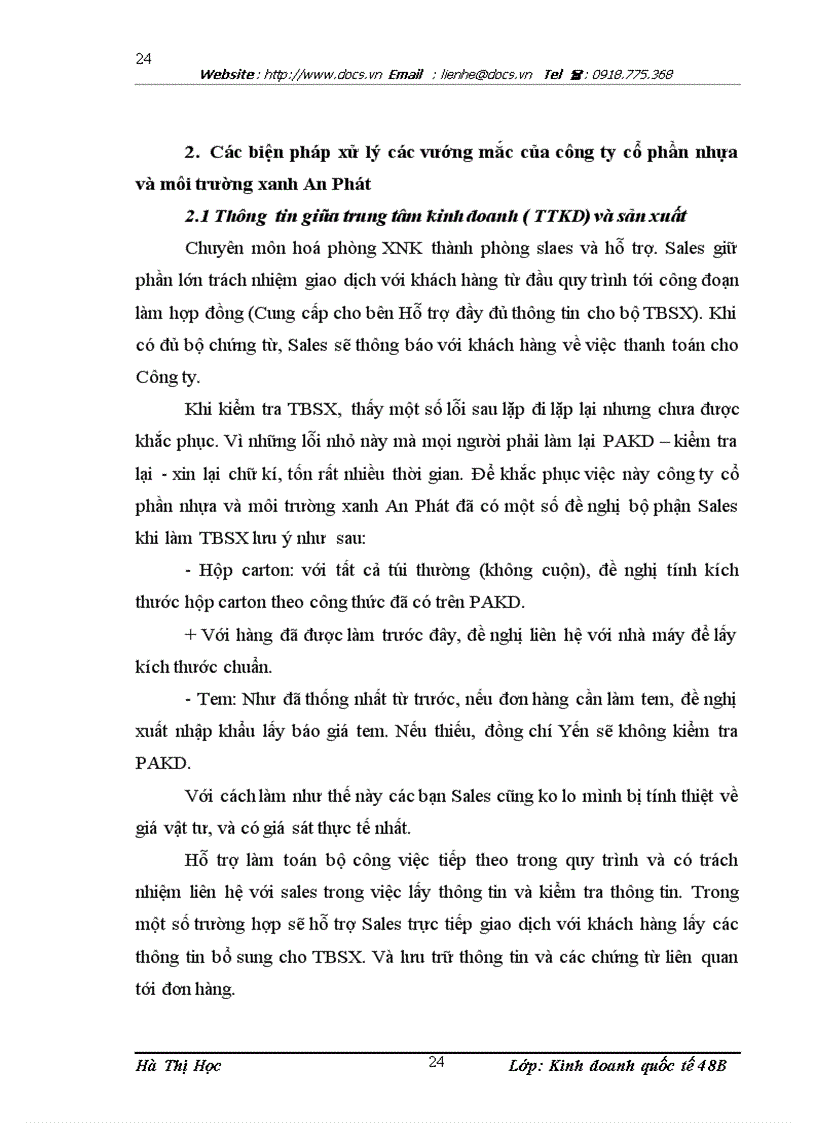 image for page Hoàn thiện quy trình tổ chức thực hiện hợp đồng xuất khẩu tại công ty cổ phần nhựa và môi trường xanh An Phát