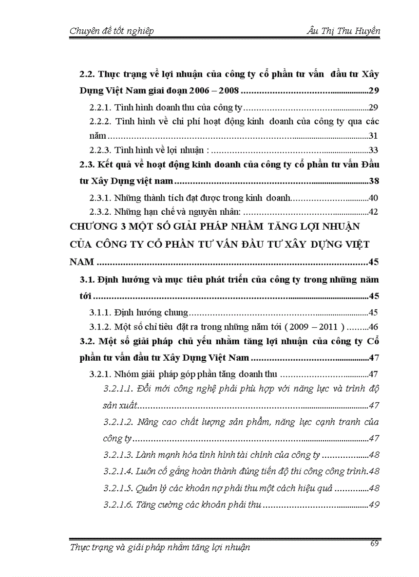 image for page Thực trạng và giải pháp nhằm làm tăng lợi nhuận của công ty Cổ phần tư vấn đầu tư Xây Dựng Việt Nam