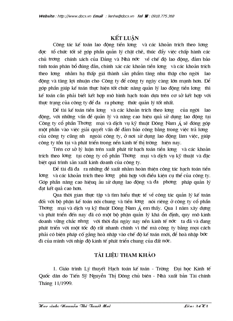 image for page Kế toán tiền lương và các khoản trích theo lương tại Công ty cổ phần Thương Mại và dịch vụ kỹ thuật Đông Nam á