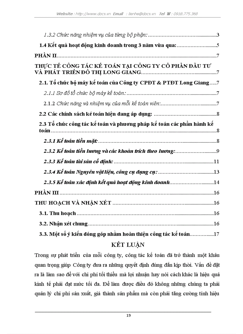 image for page Công tác hạch toán kế toán tại công ty Cổ phần đầu tư và phát triển đô thị Long Giang