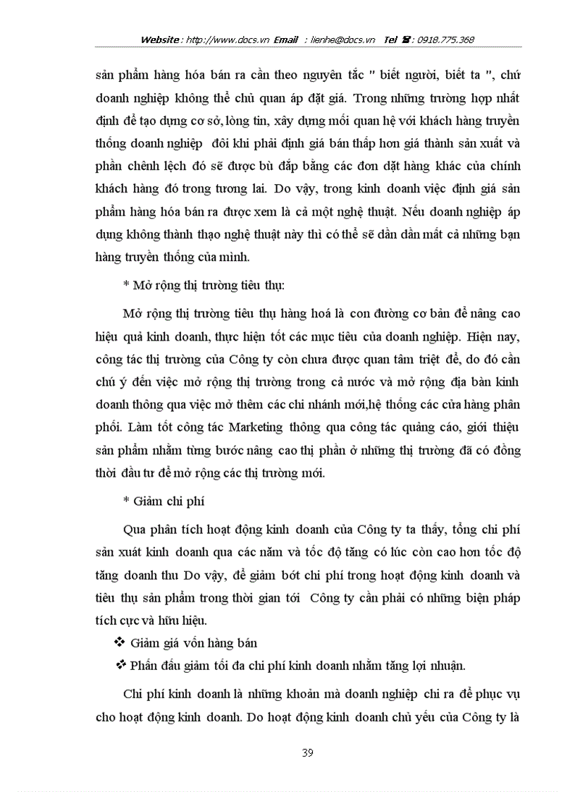 image for page Phân tích tình hình lợi nhuận tại Công ty CP Thương mại và tổng hợp I Hà Tây