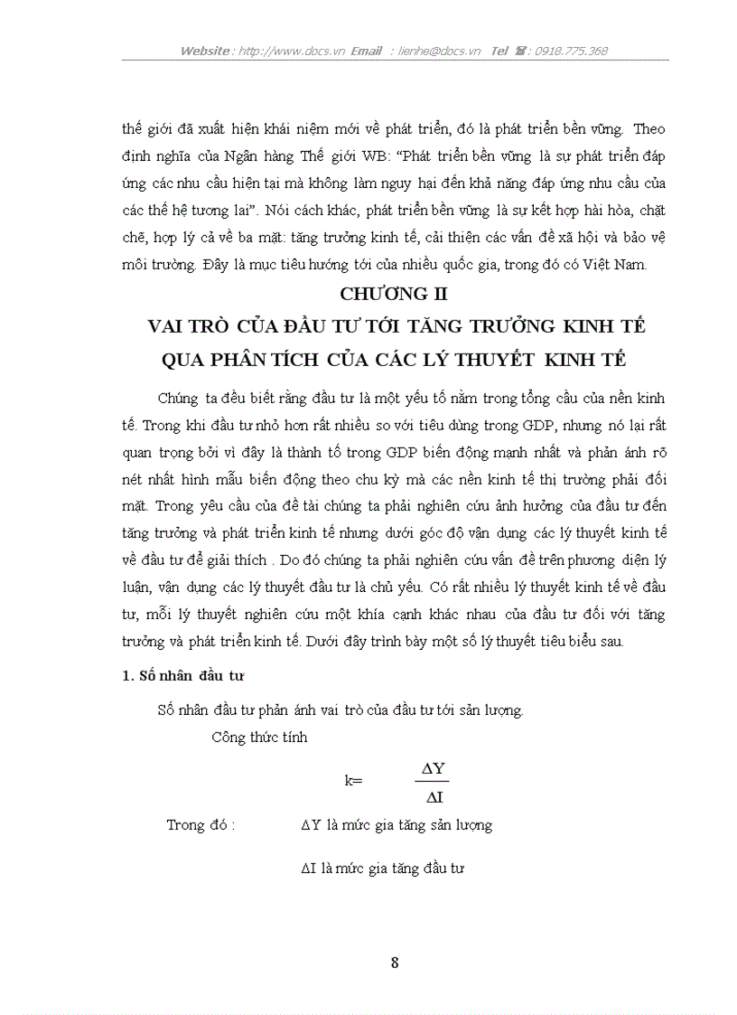 image for page Dựa vào các lý thuyết kinh tế về đầu tư giải thích vai trò của đầu tư đối với tăng trưởng và phát triển kinh tế