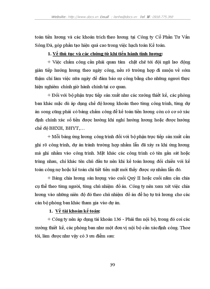 image for page Hoàn thiện tổ chức công tác kế toán tiền lương và các khoản trích theo lương tại Công ty Cổ Phần Tư Vấn Sông Đà