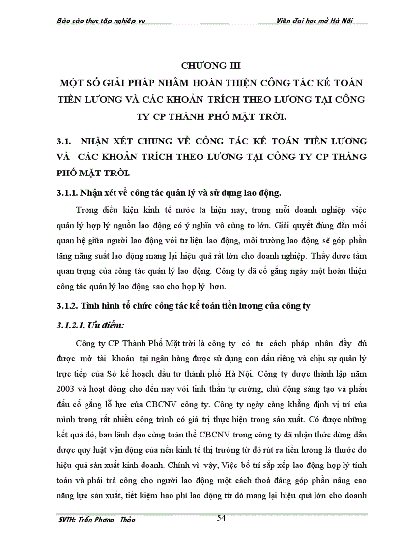 image for page Kế toán tiền lương và các khoản trích theo lương tại Công ty CP Thành phố Mặt Trời
